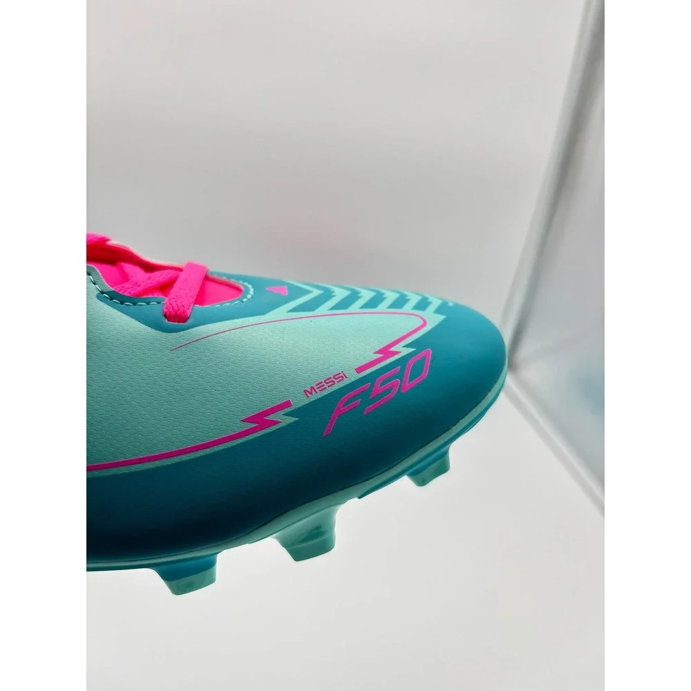Adidas F50 Club FG/MG Messi Soccer Cleats Lucid Blue Pink IH0929 Mens 11 New